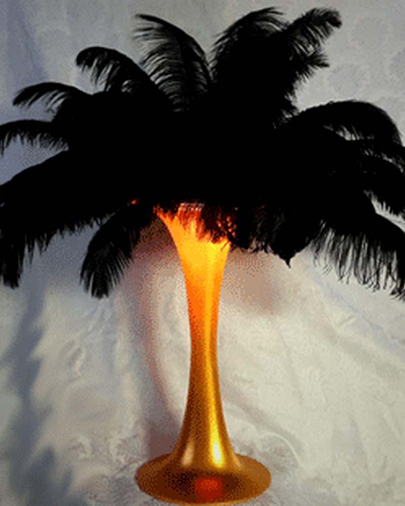 Black and gold feather tower